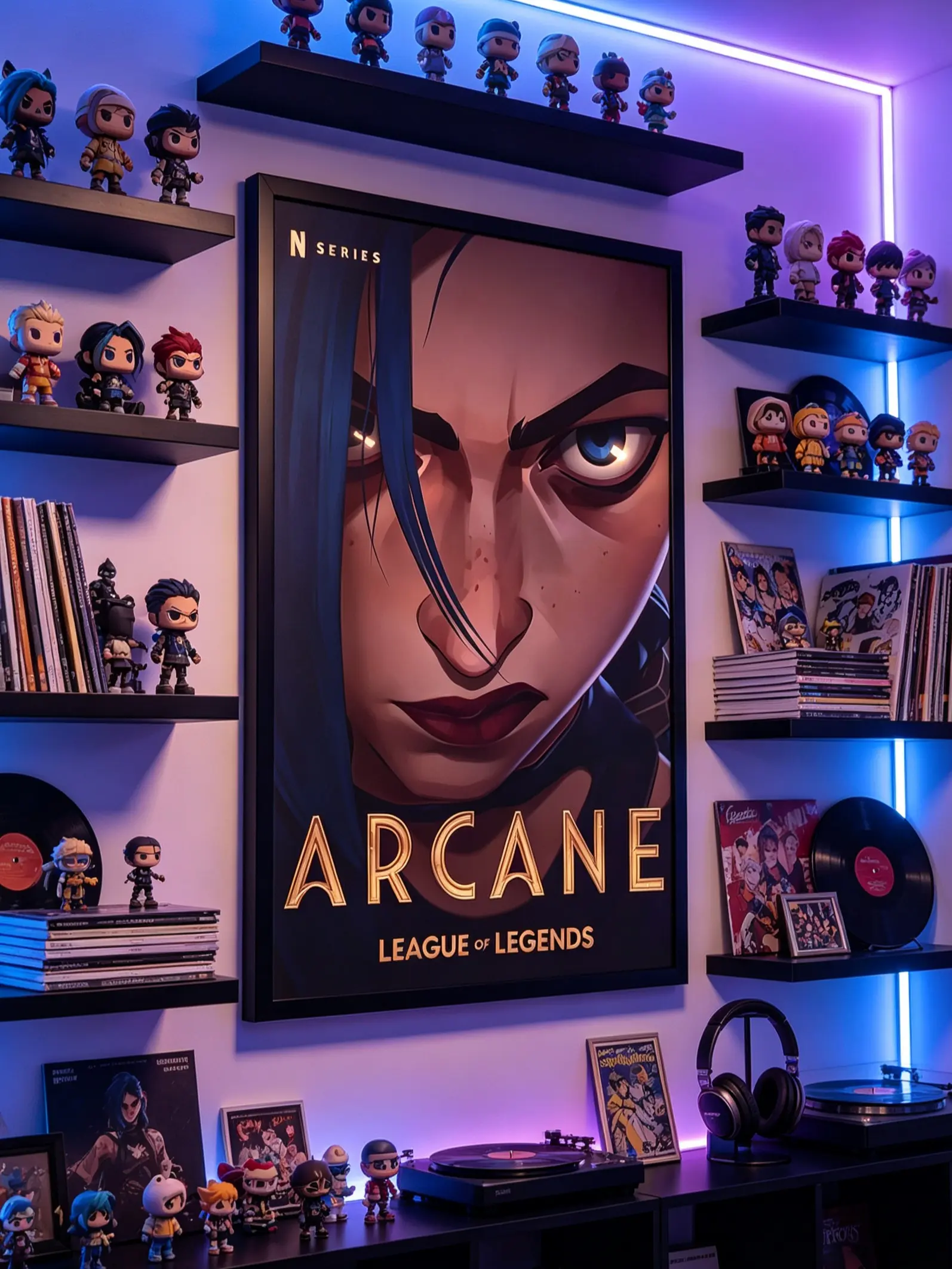 Arcane Poster | TV Series Wall Art | Retro Home Decor | Jinx Lovers Gift