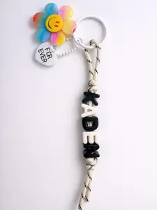 Custom Name Keyring with Smiley Charm