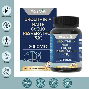 Urolithin A with NAD+, CoQ10, Resveratrol & PQQ | Mitochondrial Health & Healthy Aging Supplement, 120 Capsules