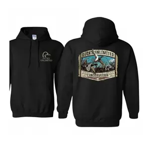 Ducks Unlimited Hoodie, Waterfowl Hunting Conservation Hoodie, Duck Hunter Outdoor Pullover, Vintage Wildlife Hoodie for Men