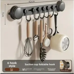 Suction cup hook for behind the door, no drilling required, heavy-duty adhesive hook for bathroom, no-trace adhesive hook for hanging clothes