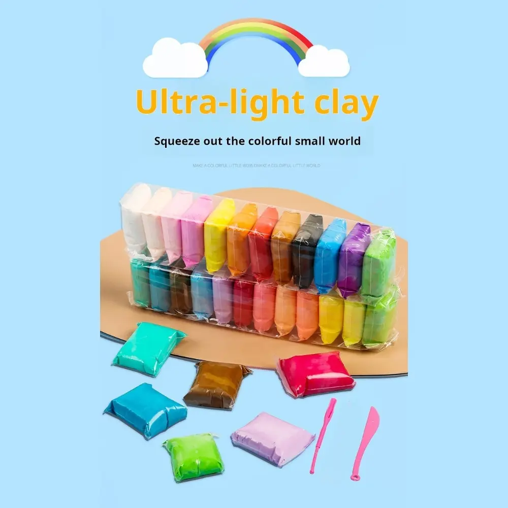 12/24/36 Color Air Dry Clay Set, Air Drying Clay, Handmade Polymer Clay Kit for Kids, DIY Craft Supplies with Sculpting Tools & Decorative Accessories, Kids Crafts, Art Craft Kits