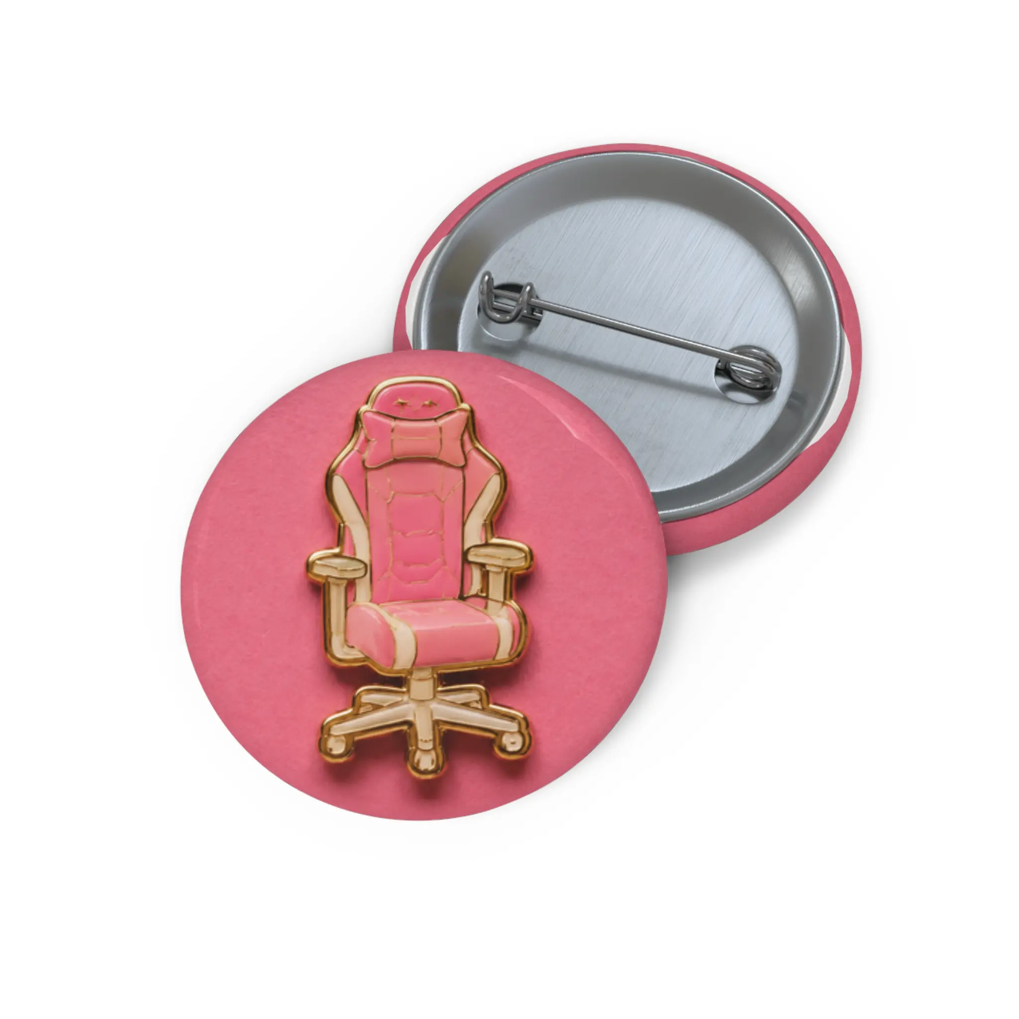 Pink Gaming Chair pin button | Pin Button