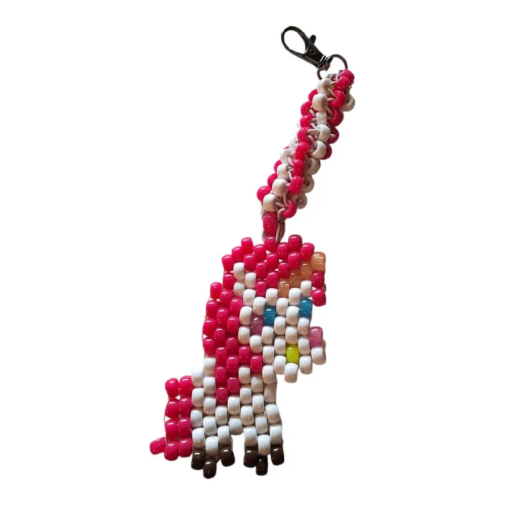 Handmade Neon Unicorn Casual Keychain - Compact, Stylish Design, Ideal for Car Keys, House Keys Made-to-Order