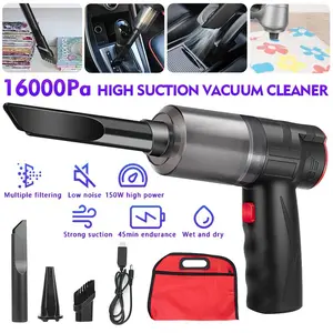 3-in-1 Portable Small Cordless Handheld Vacuum Cleaner Rechargeable with 16000PA Powerful Suction for Car/Office/Home