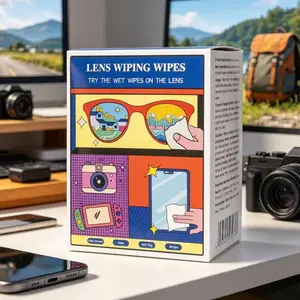 100 Sheets Cleaning Wipes Pack, Independent Packaging, Camera Lens Jewelry Screen Wipes, Portable Daily Use, Anti-Fog Glasses Cloth
