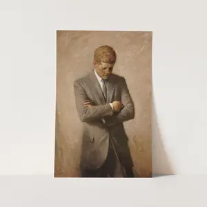 Trendy Poster-John F Kennedy (JFK) Presidential Painting 1960s USA Wall Art Poster Print Decor Room Colorful Gifts Decoration Ornaments