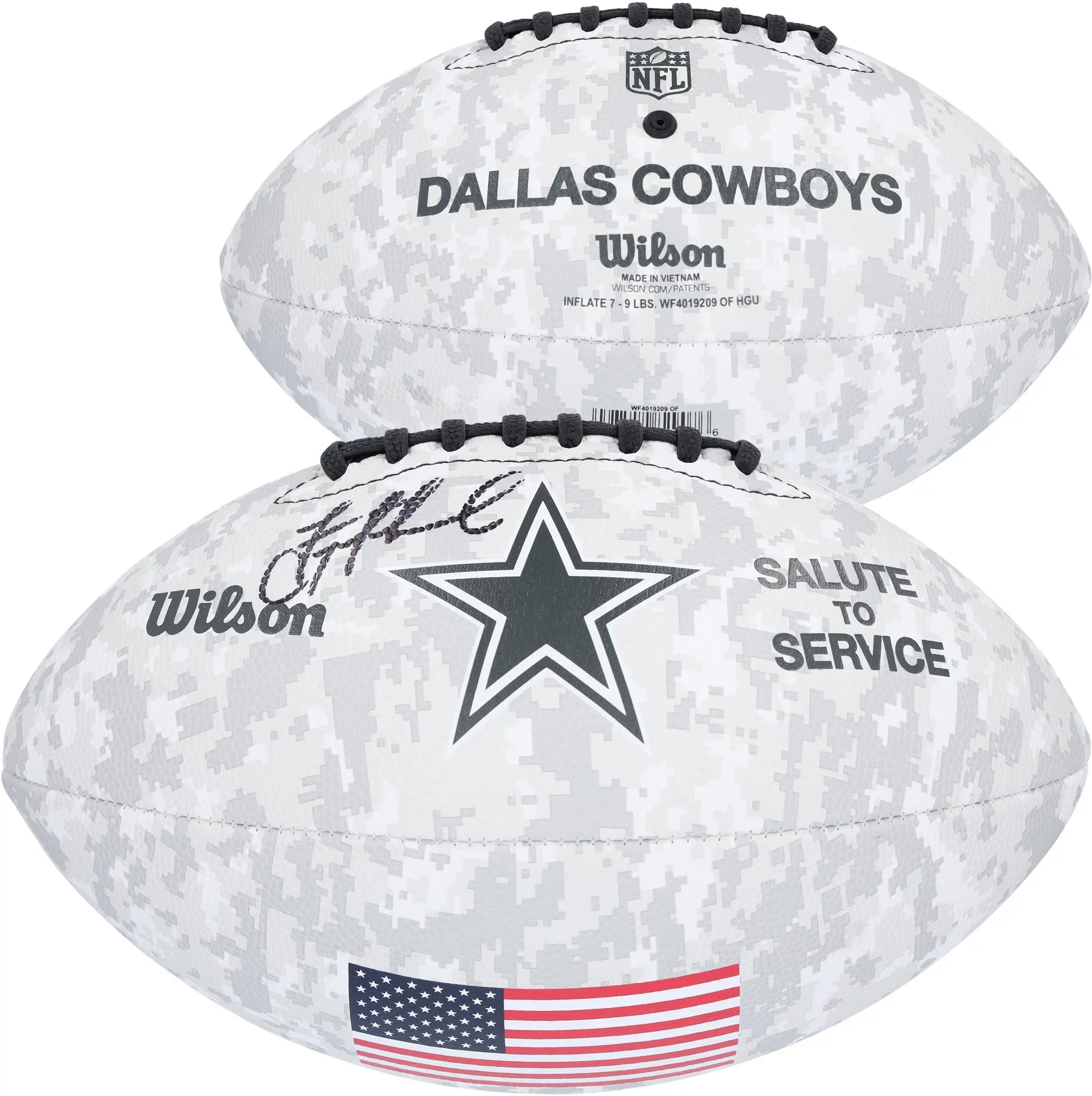 Troy Aikman Dallas Cowboys Autographed 2024 Salute To Service Wilson Football - Fanatics Authentic Certified
