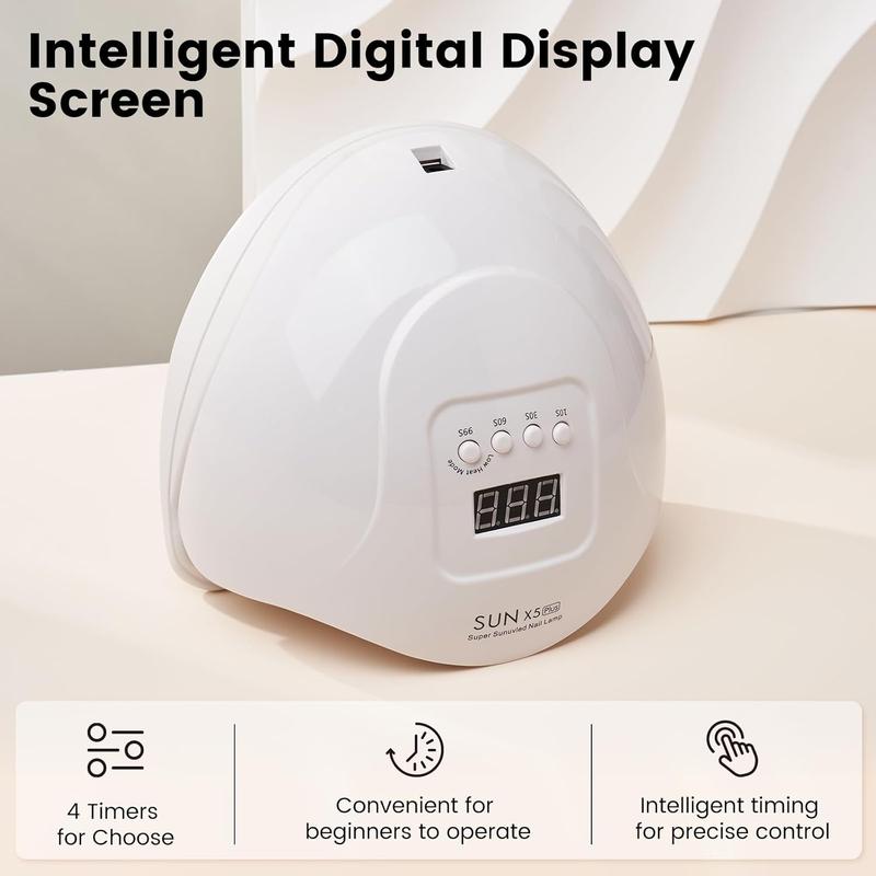 Acrylic Nail Kit for Beginners: Monomer Acrylic Nail Liquid Powder with Practice Hand U V Light Drill French Tips for Nail Starters with Everything Home Salon Gift Set (White)