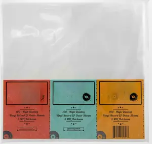 100 Clear Plastic Protective LP Outer Sleeves 3 Mil. Vyl Record Sleeves Album Covers 12.75" x 12.5" Provide Your LP Collection with The Proper Protection