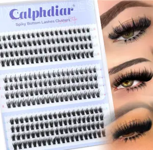 Spiky Bottom Lashes Individual Thick Volume Bottom Lash Clusters Manga Lower Eyelash Extensions 6-8MM Wispy Bottom Cluster Lashes 240pcs DIY Bottom Lash Extension at Home by calphdiar