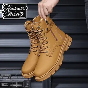 Men's Lace-Up Casual Ankle Boots, New Fall Collection Shoes & Boots, Comfortable & Versatile High-Top Sneakers & Boots, Year-Round Trendy Footwear  TikTok Black Friday Store