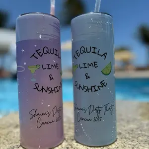 Tequila Lime & Sunshine Vacation Tumbler w/ name