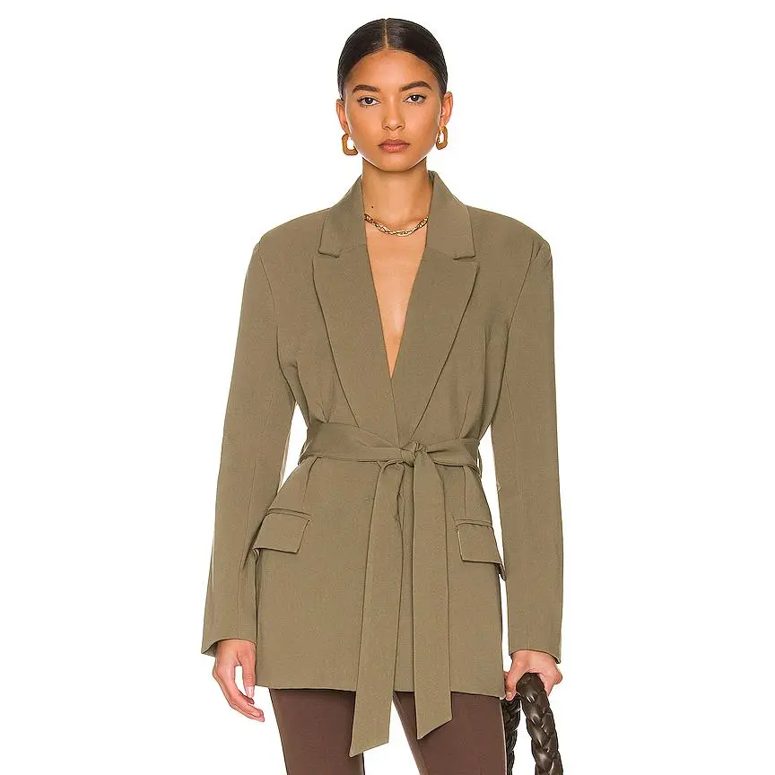 Bardot Belted Blazer in Khaki Bardot Belted Blazer in Khaki