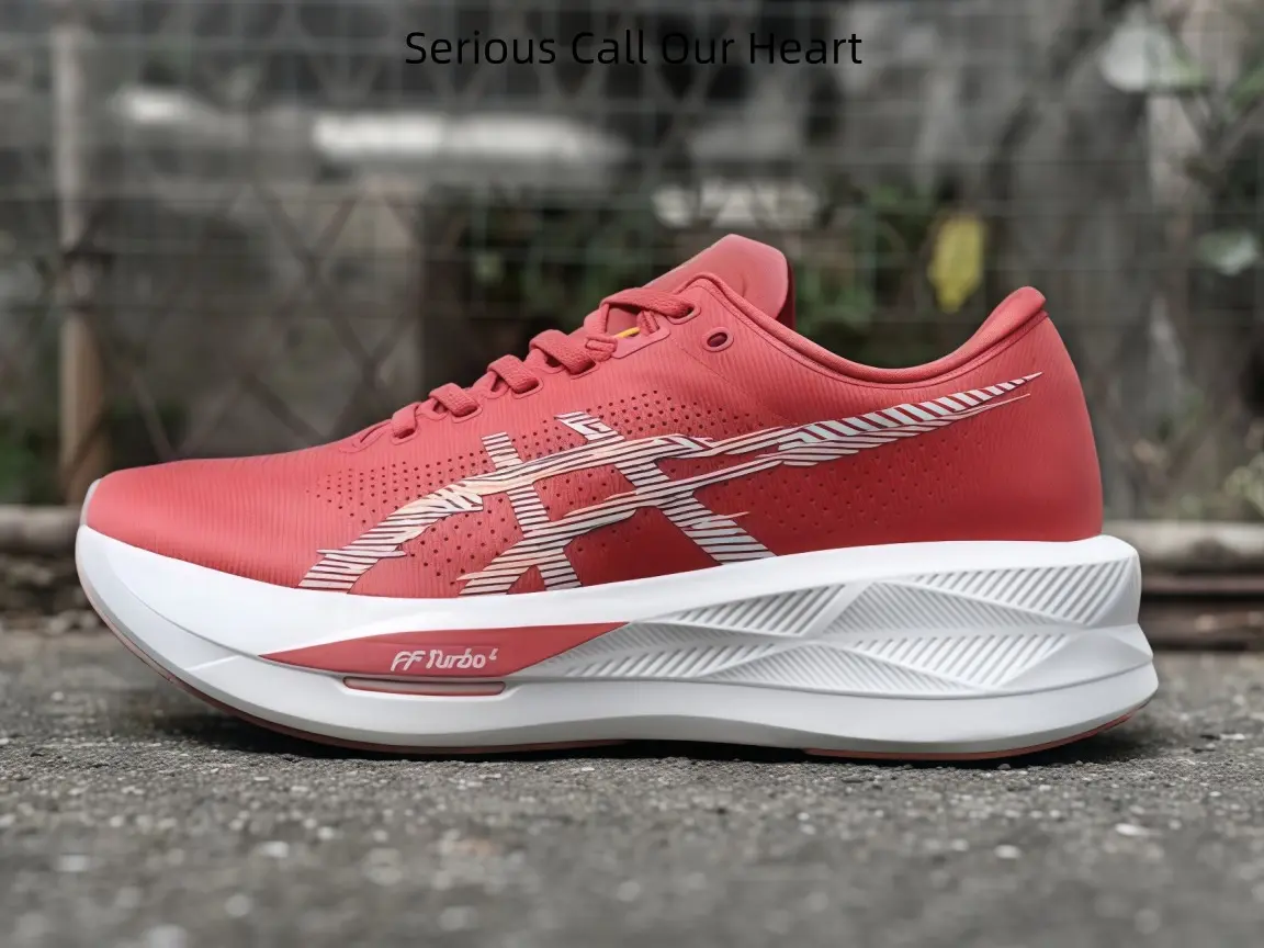 Rose Red White Carbon Plate Racing Sneakers, Porous Breathable Mesh Upper, Energy Return Cushion Midsole for Marathon Practice And Road Competitions