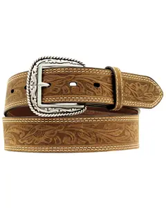 Ariat Men's Floral Embossed Leather Belt - A10112402