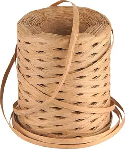Ribbon for Gift Wrapping - Cutter 218 Yards Yarn for Crocheting, Paper Ribbons for Craft, Packing Paper Twine Ribbon 1/4 Inch Width