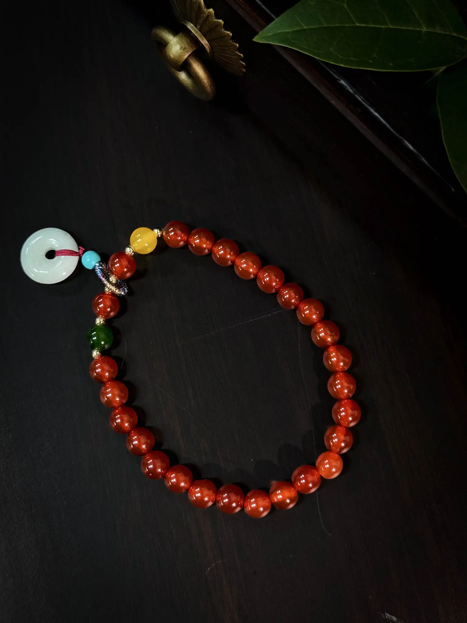 Feng Shui to Luck Blessing of the Jade Flame Bracelet for Inner Being & Wellness