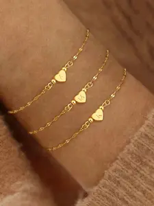 Heart Initial Letter Women's Bracelet, Personalized Jewelry Gift, Simple Cute Stainless Steel Chain, Casual Style, All Seasons, No Choking Hazard