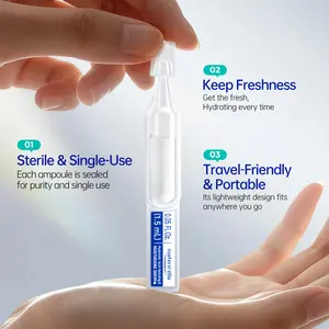 Matern'ella 4D Hyaluronic Acid Facial Serum Ampoules (1.5mL x 30) - Panthenol-Infused Emergency Hydration: Fast-Absorbing, Travel-Friendly