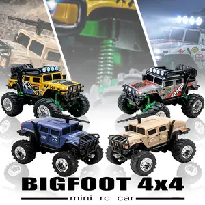 RC Cars 1:64 Mini Metal Shell Monster Truck with LED Lights, 3 Speed Adjustable, Dual Control, Desktop Entertainment, Gift for Kids rccars minirc monstertruck