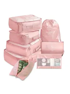 8-piece travel storage set: Multipurpose travel organizing kit with waterproof compartments for easy portability