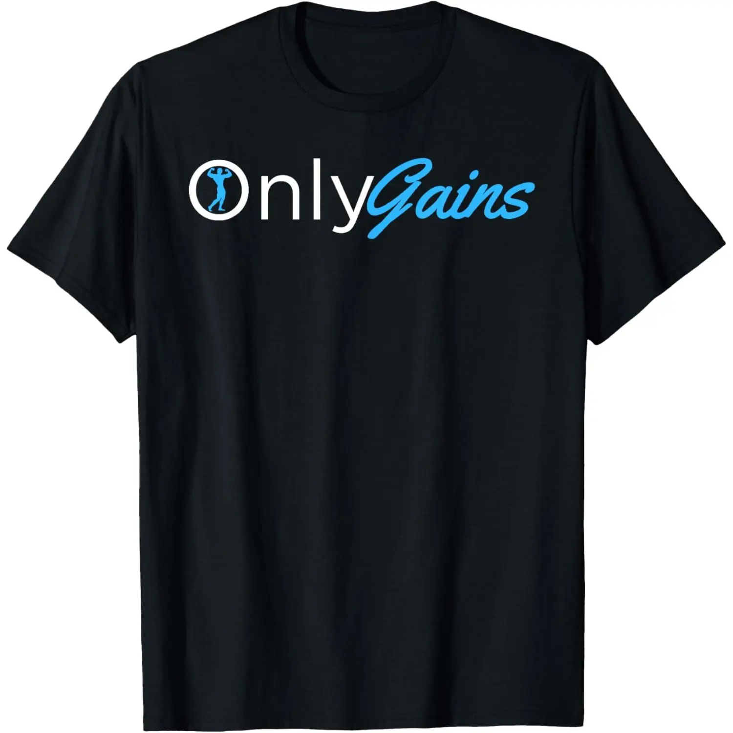 OnlyGains Funny Men's Fitness Bodybuilding T-Shirt,Made in USA