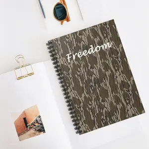Original Bottomland Everything Bottom Lands Freedom Camo Journal - Spiral Bound Notebook with Camouflage Design