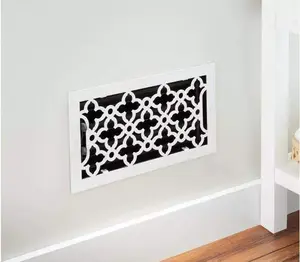 New White 6" x 10" Ballas Steel Wall Register by Signature Hardware