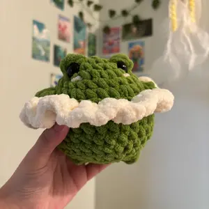 Crochet Green Frog with Tutu