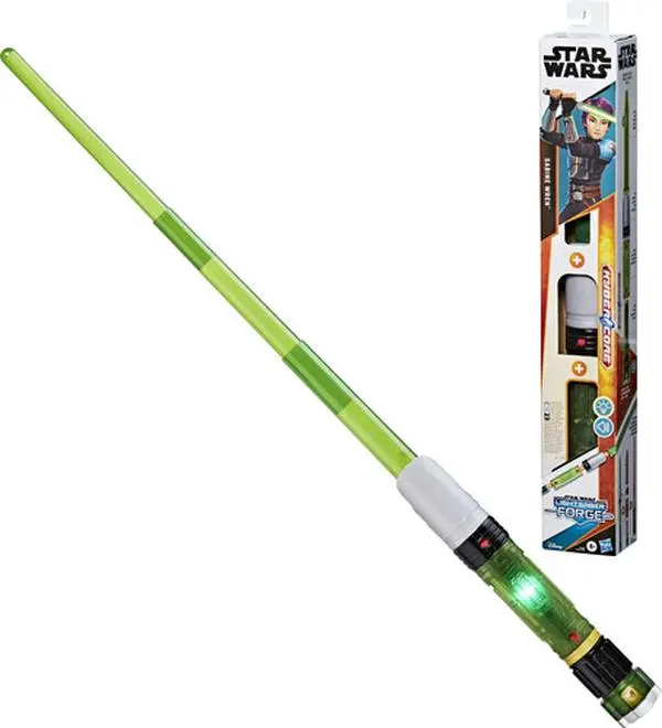 Star Wars Sabine Wren Electronic Lightsaber - Lightsaber Forge Kyber Core Electronic Toy, AAA-Powered Collectible, Gift for Age 4+ [COLLECTIBLES], Costume