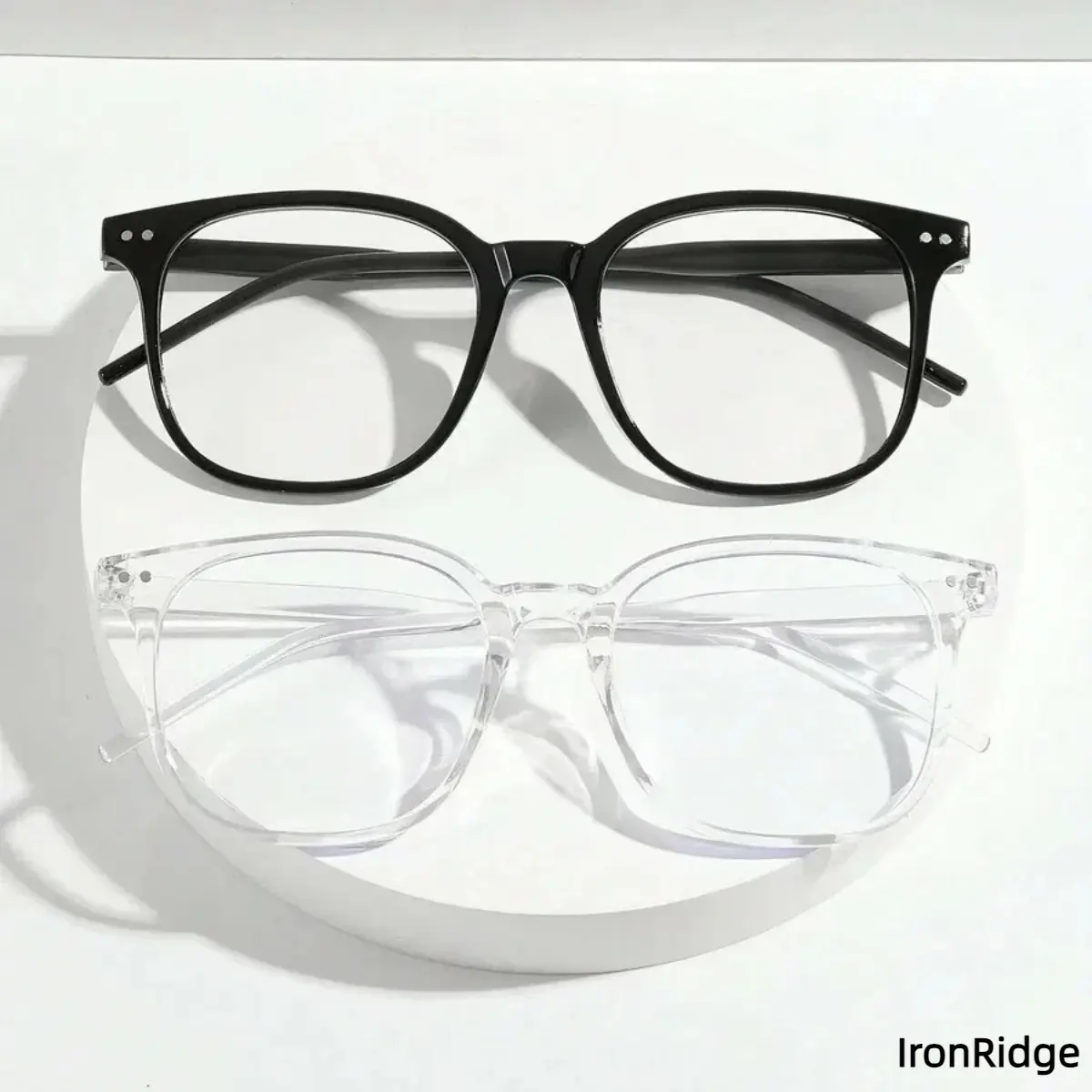 Square Retro Full Rim Glasses Frames, Lightweight TR90 Non-Prescription Eyewear for Men, Classic Oversized Clear Lens Eyeglasses for Daily Wear, Computer Use