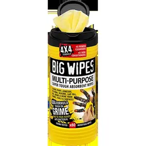Big Wipes  Multi-Purpose Wipes, Black - 80 Count - 8 per Case