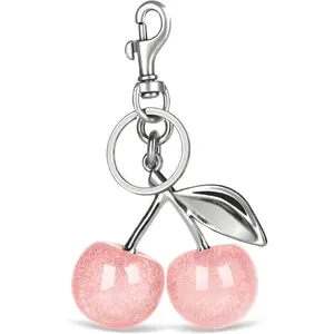 Cherry Bag Charm Keychains Cute Cherry Accessories Sparkling Purse Charms for Women