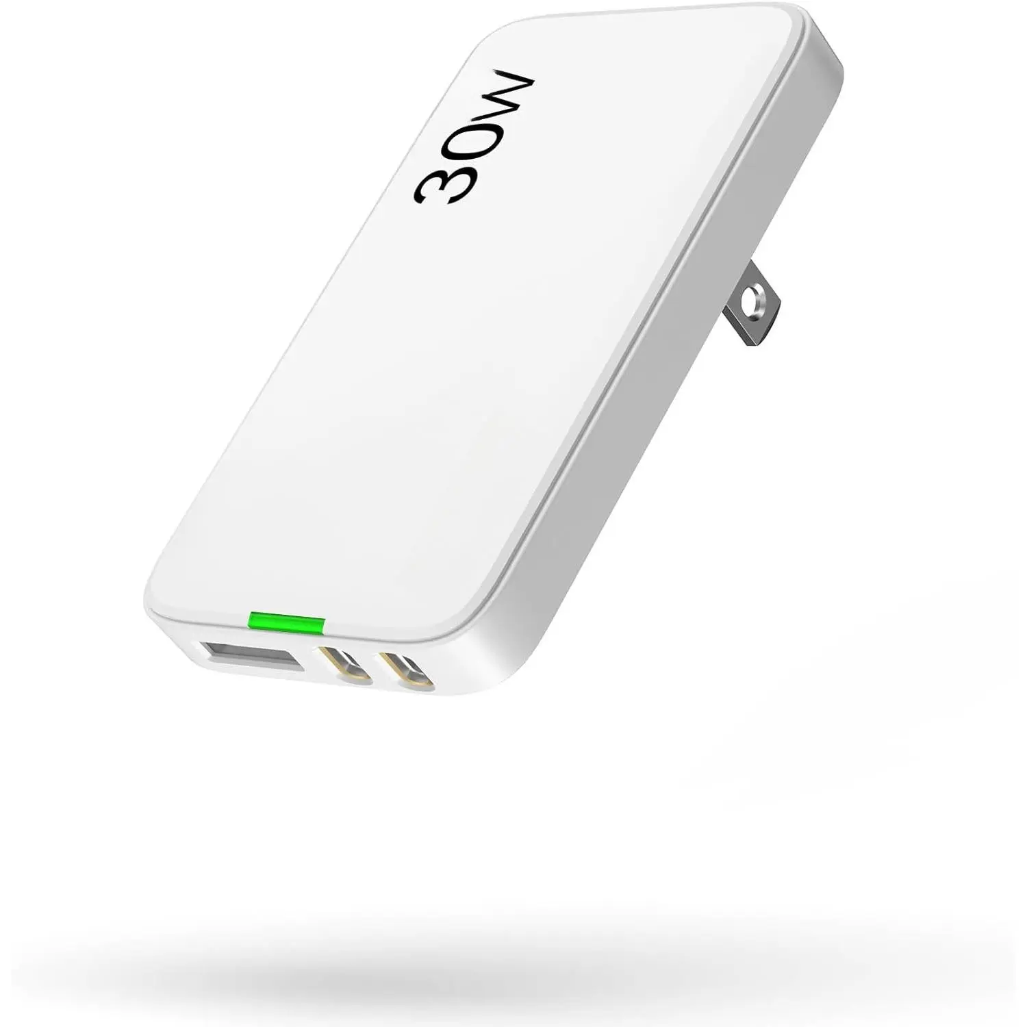 Flat USB C Wall Charger, Flat USB Wall Charger with USB C and A Ports, Super Thin USB Wall Plug for IPad Pro/Tablets,  15/14/13/12 and Galaxy S23,S22 etc (White-30W)