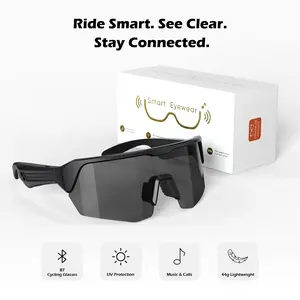 Bluetooth Polarized Smart Sunglasses – UV Protection, Hands-Free Calls & Music, Lightweight 44g Sports Sunglasses for Biking, Running, Hiking, and Outdoor Activities