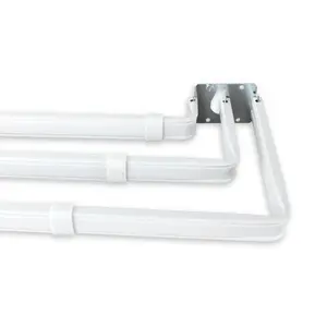 Central Design  Triple Lockseam Curtain Rod, Extends Upto 48 to 84 in.