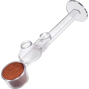 Coffee Scoop 2Tbsp & 51mm Espresso Tamper - BPA-Free PCTG Scoop Funnel,Precise for Coffee/Protein/Powder/Hot Cocoa,Fits K-Cups&Formula Dispensers(Natural,1Pack)