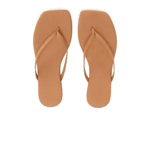 TKEES Square Toe Lily Suede Sandal in Pout