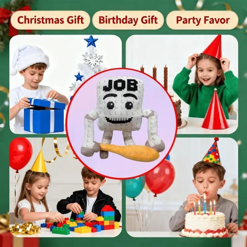 Steal a Brainrot Plush Toys, Adorable Brainrot Job Job JobCollectible Brain Rot Plush Gift for Fans Boys & Girls (Job)