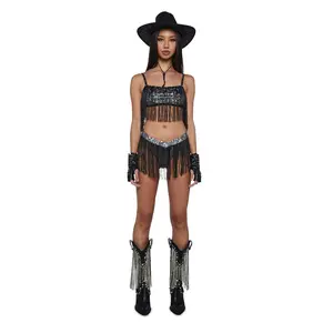 Dark Rave Rodeo Cowgirl Costume