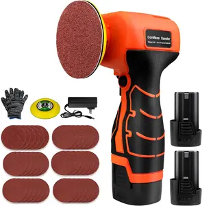 16.8V Cordless Electric Sander with 36 count Sandpapers, 3500 RPM, 2 count 3.0Ah , Lightweight & Compact Design for , Metal,  Removal, and DIY Projects