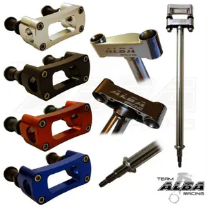 ATV Steering Stems (4130 Chromoly) & Anti-Vibe Clamp (Choose Model/Height) Extended Length ARMAT by Alba Racing