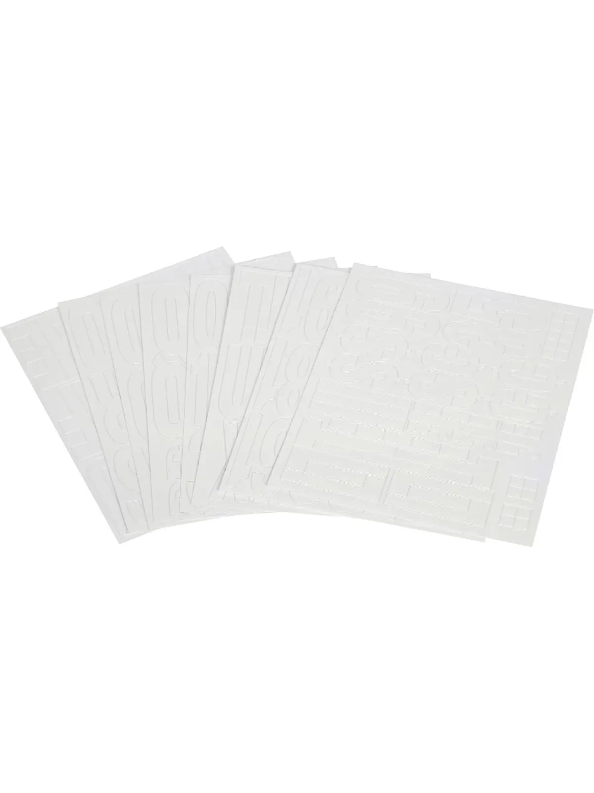 2 in. White Glossy Vinyl Die Cut Self Adhesive Letters & Numbers