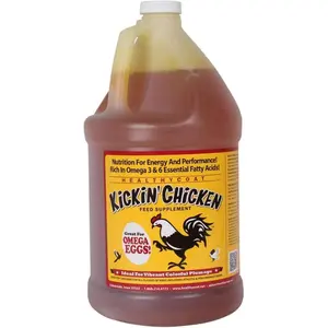 Kickin' Chicken Feed Supplement: Gallon, Plumage, Skin, Molting, Egg, Immune System, Energy