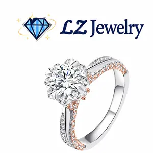 #37 (Gigi) 925 Sterling Silver Synthetic Moissanite Ring