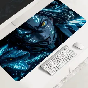 Mystical Japanese Snake Ninja Large-Sized Gaming Mouse Pad, Desktop Protection Pad, Anti-Slip Rubber Lock Edge High-Definition Printing, Suitable For Computers, Laptops, Offices, Homes, Schools, As A Gift For Family And Friends.