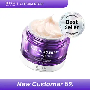 BIOHEAL BOH Probioderm 3D Lifting Cream 1.7 fl oz | Advanced Korean Facial Night Cream with 17-Peptide Complex & Probioderm for Wrinkles on Face and Neck, Butter-Rich Texture for Perfect Slugging