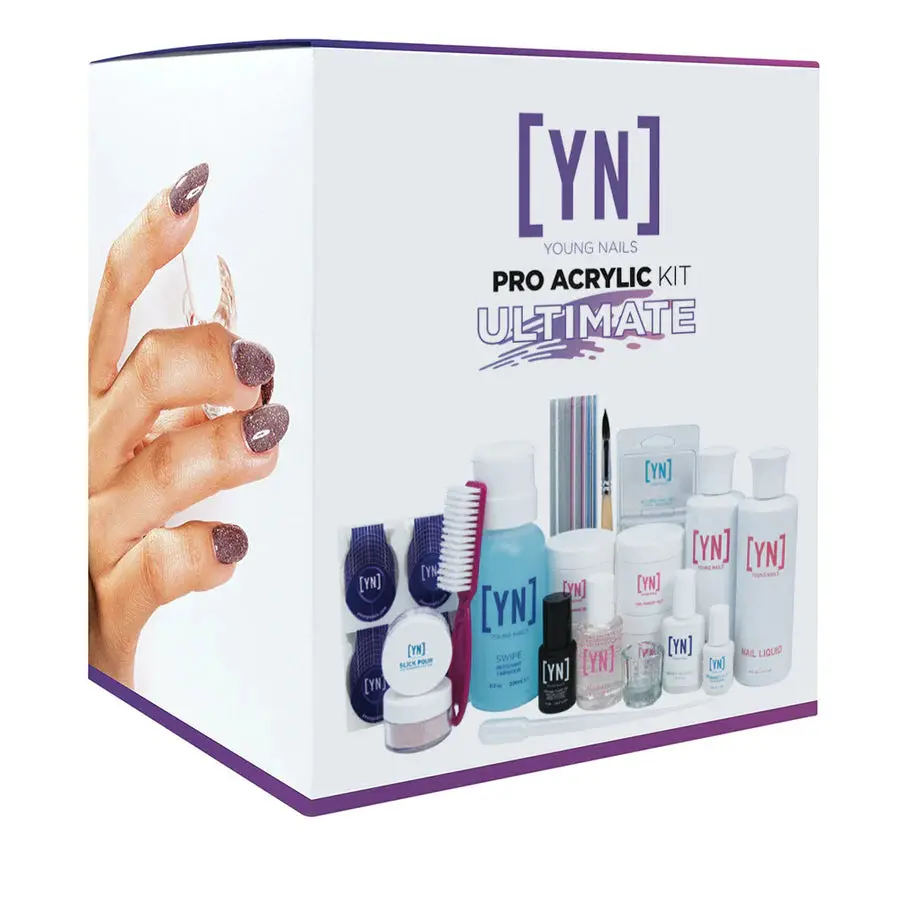 Young Nails Ultimate Pro Acrylic Nail Kit Set - Professional Beauty Tools for Manicure Care