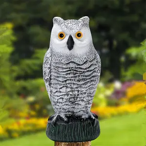 1 Piece Artificial Owl Decoy Pest Repeller, Plastic Material, Outdoor Garden Yard Decoration, Bird Control & Pigeon Deterrent Device